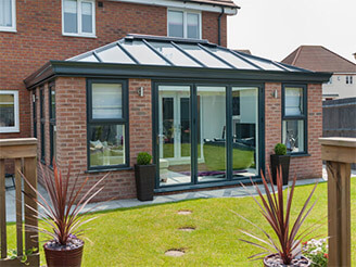 Grey Glass Roof Conservatory